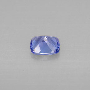 Tanzanita azul natural 0,90ct, almofada cortada, VS