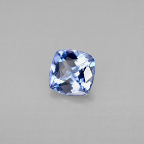 Tanzanita azul natural 0,91ct, almofada cortada, VS
