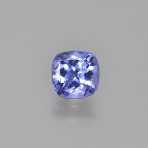 Tanzanita azul natural 0,94ct, almofada cortada, VS