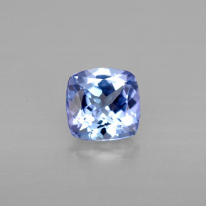Tanzanita azul natural 1,01ct, almofada cortada, VVS-VS