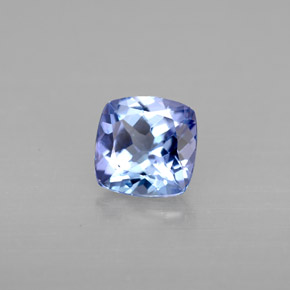 Tanzanita azul natural 1,01ct, almofada cortada, VVS-VS