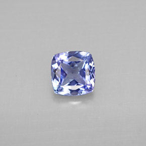 Tanzanita azul natural 1,03ct, almofada cortada, VVS-VS