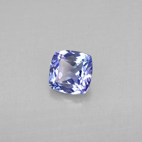 Tanzanita azul natural 1,03ct, almofada cortada, VVS-VS