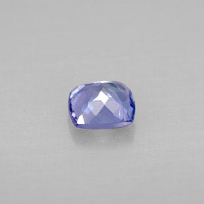 Tanzanita azul natural 1,03ct, almofada cortada, VVS-VS