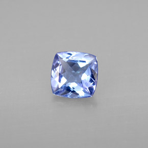 Tanzanita azul natural 0,95ct, almofada cortada, VVS-VS