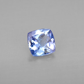 Tanzanita azul natural 0,95ct, almofada cortada, VVS-VS