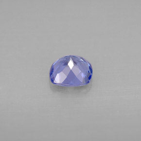 Tanzanita azul natural 0,84ct, almofada cortada, VVS