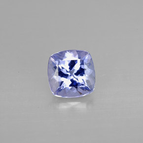 Tanzanita azul natural 0,96ct, almofada cortada, VVS