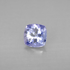 Tanzanita azul natural 0,96ct, almofada cortada, VVS