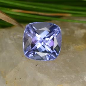 Tanzanita azul natural 1,13ct, almofada cortada, VVS