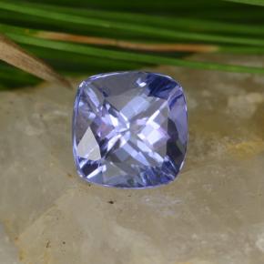 Tanzanita azul natural 1,13ct, almofada cortada, VVS