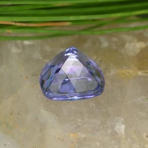 Tanzanita azul natural 1,13ct, almofada cortada, VVS