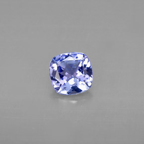 Tanzanita azul natural 0,74ct, almofada cortada, VVS