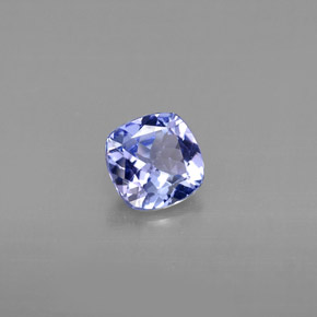 Tanzanita azul natural 0,74ct, almofada cortada, VVS