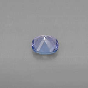 Tanzanita azul natural 0,74ct, almofada cortada, VVS
