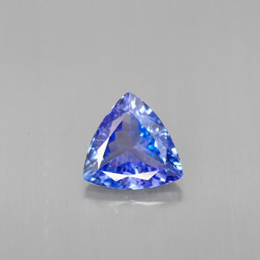 Tanzanita azul natural 1,09ct, trillion, VVS-VS