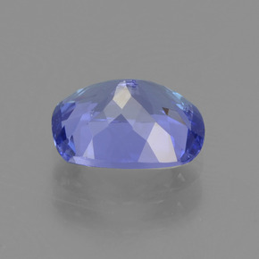 Tanzanita azul natural 1,35ct, almofada cortada, VS