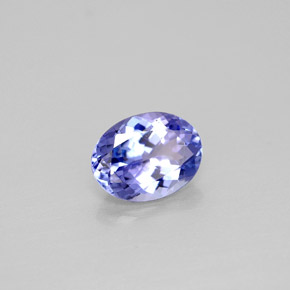 Tanzanita azul natural 1,43ct, corte oval, VVS