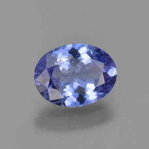 Tanzanita azul natural 1,24ct, corte oval, VVS