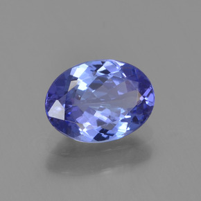 Tanzanita azul natural 1,20ct, corte oval, VVS