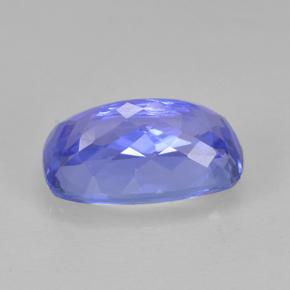 Tanzanita azul natural 1,24ct, almofada cortada, VVS