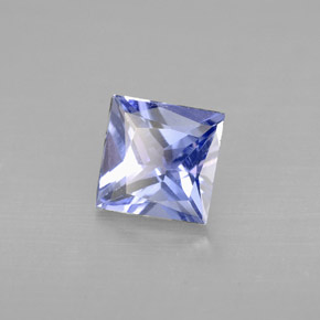 Tanzanita azul natural 0,91ct, quadrado, VVS-VS