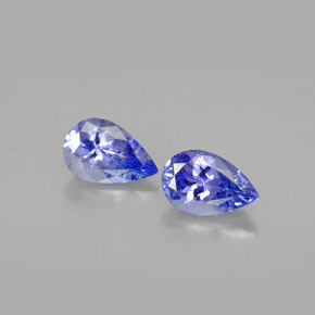 Pedras preciosas de tanzanita violeta natural de  ct, formato de pêra, VVS-VS