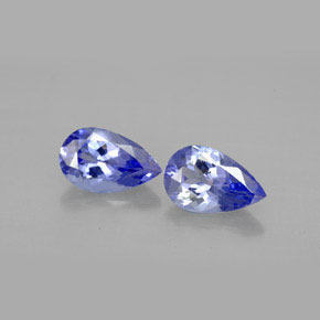 Pedras preciosas de tanzanita violeta natural de  ct, formato de pêra, VVS-VS