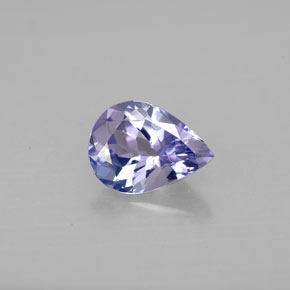 Tanzanita violeta natural 1,04ct, formato de pêra, VVS