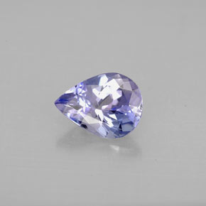 Tanzanita violeta natural 1,04ct, formato de pêra, VVS