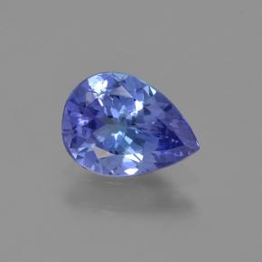 Tanzanita azul natural 0,88ct, formato de pêra, VVS-VS