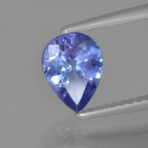 Tanzanita azul natural 0,88ct, formato de pêra, VVS-VS