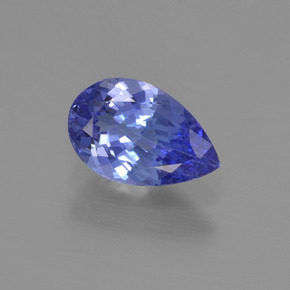 Tanzanita azul natural 0,96ct, formato de pêra, VVS-VS