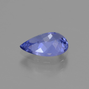 Tanzanita azul natural 0,96ct, formato de pêra, VVS-VS