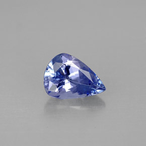 Tanzanita violeta natural 0,94ct, formato de pêra, VVS-VS