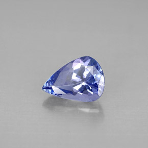 Tanzanita violeta natural 0,94ct, formato de pêra, VVS-VS