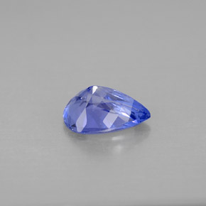 Tanzanita violeta natural 0,94ct, formato de pêra, VVS-VS