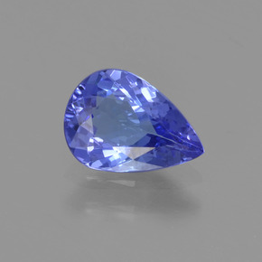 Tanzanita violeta natural 0,91ct, formato de pêra, VVS-VS