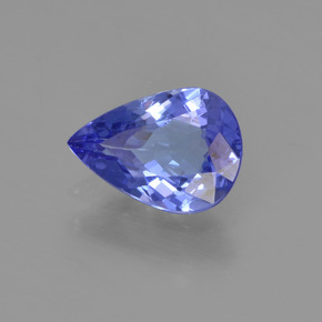 Tanzanita violeta natural 0,91ct, formato de pêra, VVS-VS