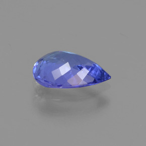 Tanzanita violeta natural 0,91ct, formato de pêra, VVS-VS