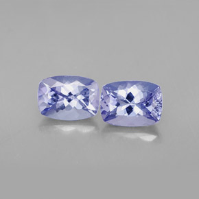 Pedras preciosas de tanzanita violeta natural de  ct, almofada cortada, VVS
