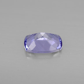 Tanzanita violeta natural 0,93ct, almofada cortada, VVS