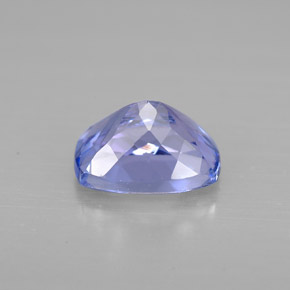 Tanzanita azul natural 1,29ct, almofada cortada, VVS