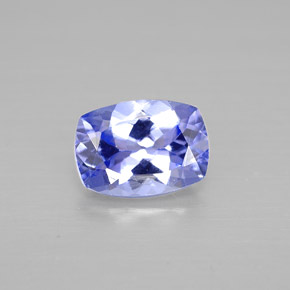 Tanzanita violeta natural 0,93ct, almofada cortada, VVS