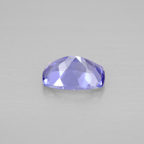 Tanzanita violeta natural 0,81ct, almofada cortada, VVS