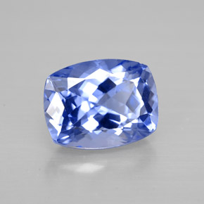 Tanzanita azul natural 1,78ct, almofada cortada, VVS-VS