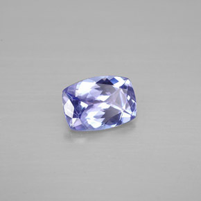 Tanzanita violeta natural 0,82ct, almofada cortada, VVS-VS