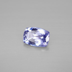 Tanzanita violeta natural 0,82ct, almofada cortada, VVS-VS