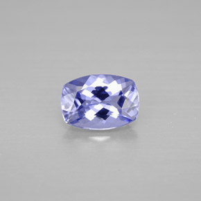 Tanzanita violeta natural 0,84ct, almofada cortada, VVS-VS
