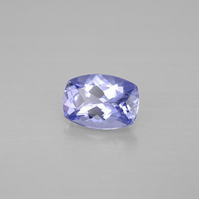 Tanzanita violeta natural 0,84ct, almofada cortada, VVS-VS